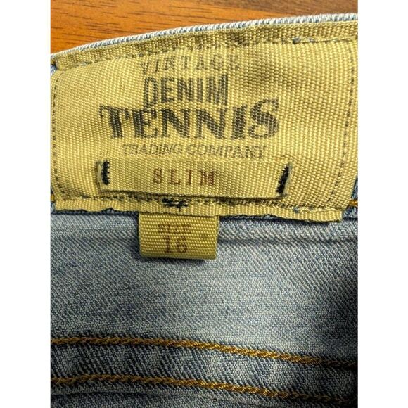 Tennis Demin Vintage Slim Blue Jeans Youth Boy Size 16 - Picture 4 of 7